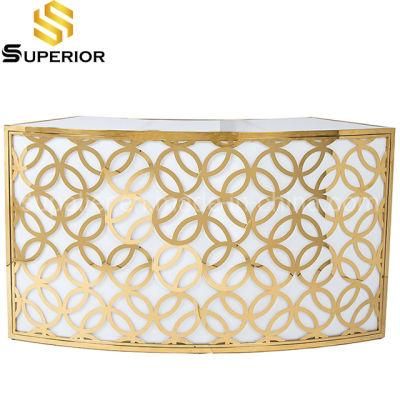 Wholesale Bar Furniture Luxury Gold Metal Bar Table And Counter