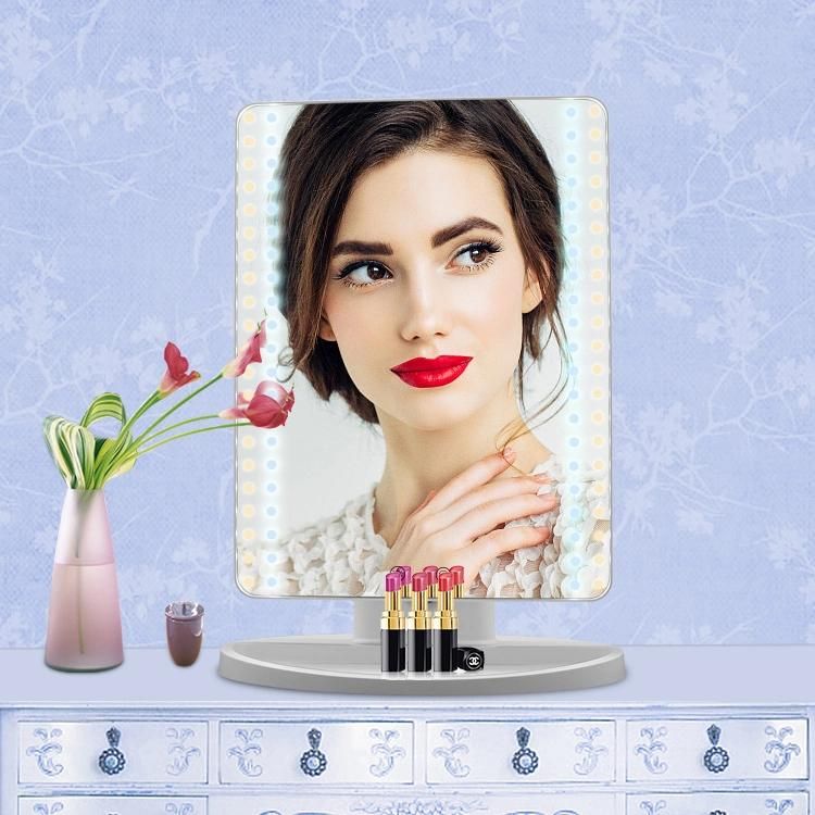 Square Lighted LED Table Makeup Compact Mirrors Wholesale