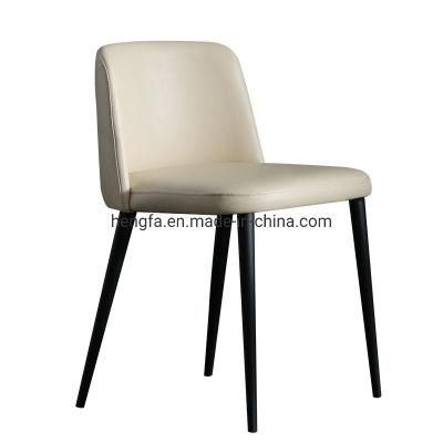 Modern Restaurant Home Furniture Leather Metal Frame Dining Chairs