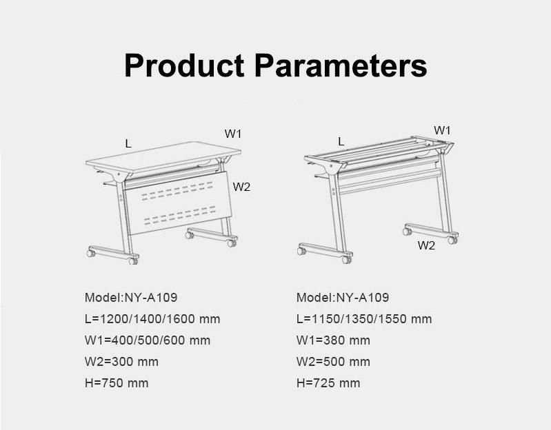 2022 New Design 360 Degrees Smooth Movement Silent Pully Office Desk Computer Table Modern Furniture Height Standing Desk