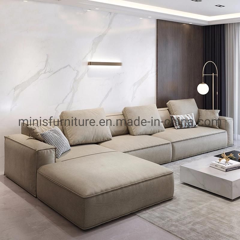 (MN-SF76) Italy Modern Design Simple Home Furniture Fabric L Shape Sofa