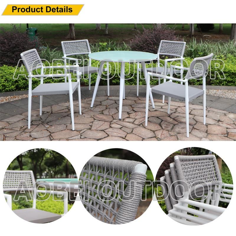 Outdoor Modern Garden Hotel Resort Cafe Restaurant Apartment Villa Bistro Stackable Dining Furniture