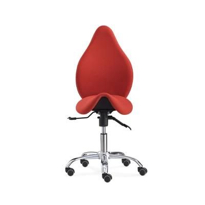 Adjustable Ergonomic Saddle Seat Stool with Backrest Office Chair