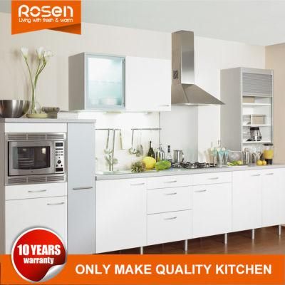 Customized Modern Style White Design PVC Kitchen Cabinet Furniture