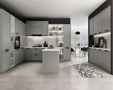 Contemporary High Quality Light Luxury Design MDF Melamine Kitchen Cabinet