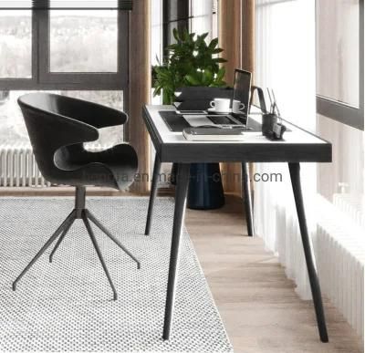 Furniture Computer Office Desk Home Wood-Grain Metal Frame Dining Table