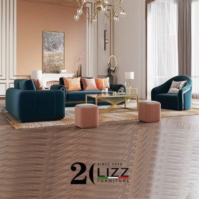 Latest Design Arabic Style Couch Living Room Furniture Dubai Luxury Velvet Fabric Sofa