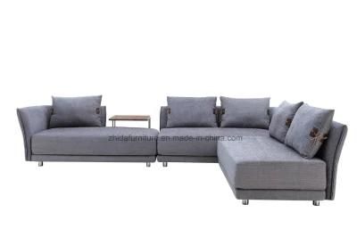 Chinese Grey Sofa Module Corner Sofa Nordic Fabric Sofa