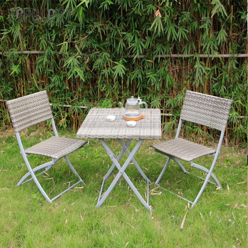 Modern Outdoor Furniture Home Hotel Restaurant Patio Garden Sets Dining Table Set Iron Rattan Table and Chair
