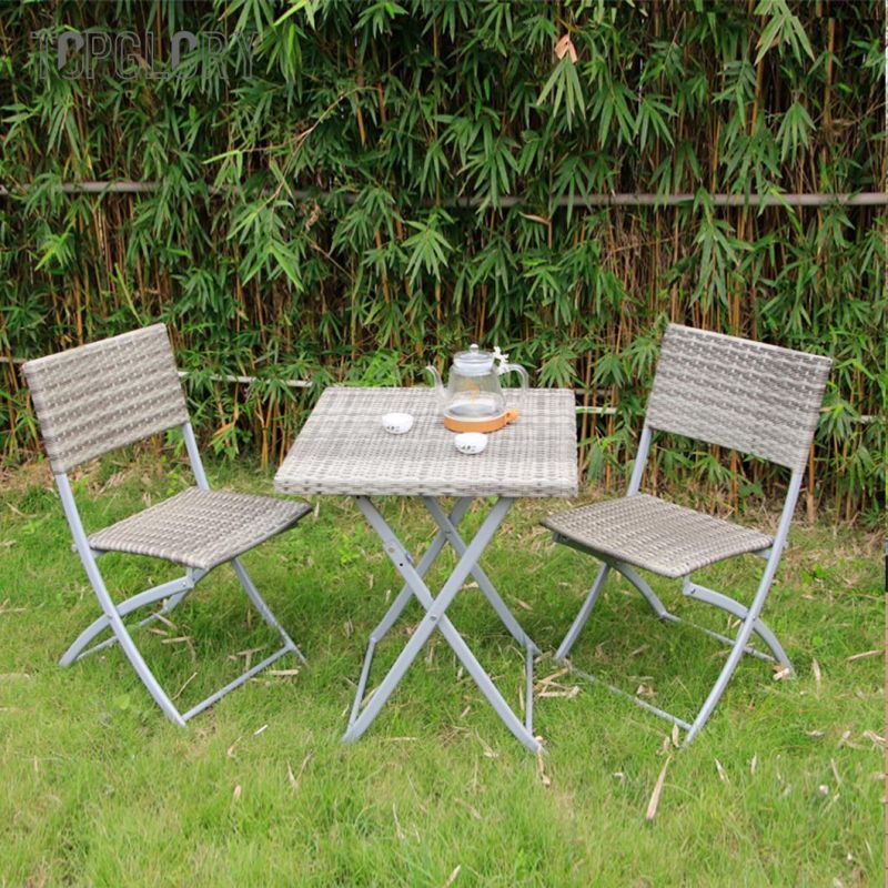 Modern Outdoor Furniture Home Hotel Restaurant Patio Garden Sets Dining Table Set Iron Rattan Table and Chair