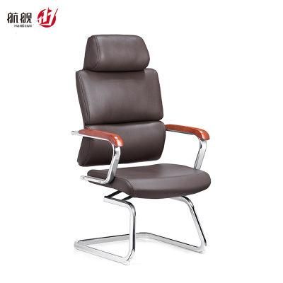 Modern Bow Leg Leather Conference Chair Office Furniture for Boardroom