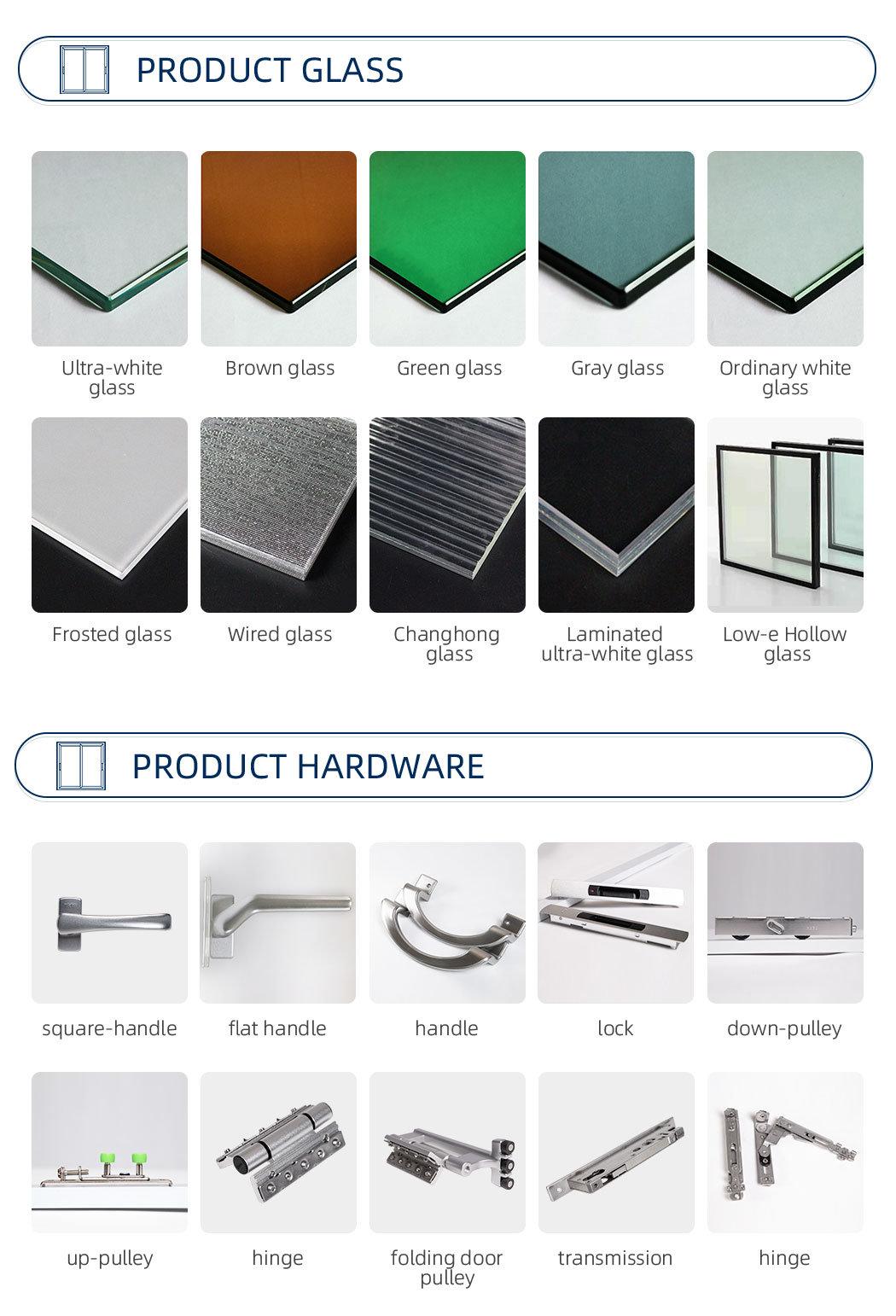 Wholesale Soundproof Standard Size Glass Profile Aluminium Bifold Window and Door Folding Windows and Doors Folding Screen