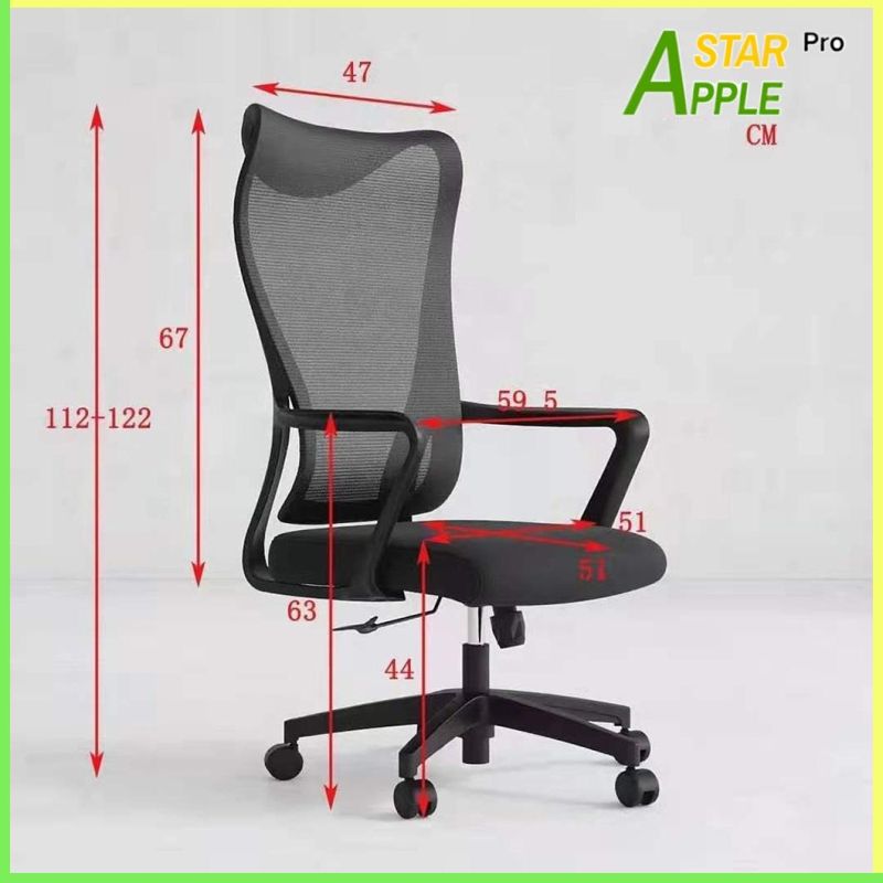 High Back Computer Parts Game Ergonomic Mesh Barber Beauty Massage Plastic Office Folding Shampoo Chairs Gaming Executive Chair with Soft Fabric Surface Armrest