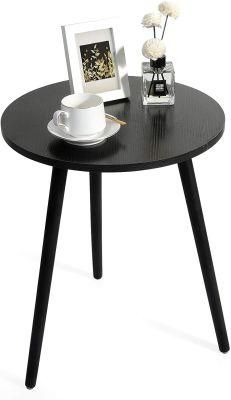 Nova Easy Assembly Round White Modern Home Decor Coffee Tea End Table