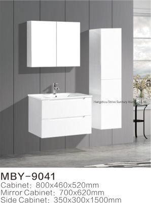 Hotel European Modern Wall-Hung Bathroom Vanity with Mirror Cabinet