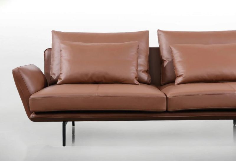 Gainsville Home Furniture Living Room Sofa Set Italian Leather Sofa for Villa and Home and Hotel GS9020