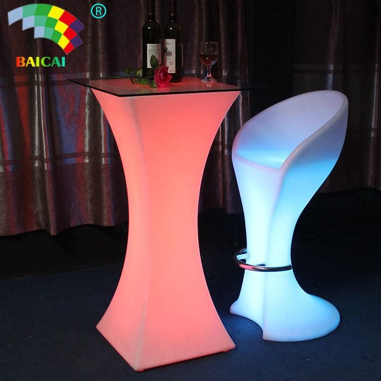 Outdoor Rechargeable Waterproof LED Cocktail Table Used Nightclub LED Cocktail Table Furniture for Sale