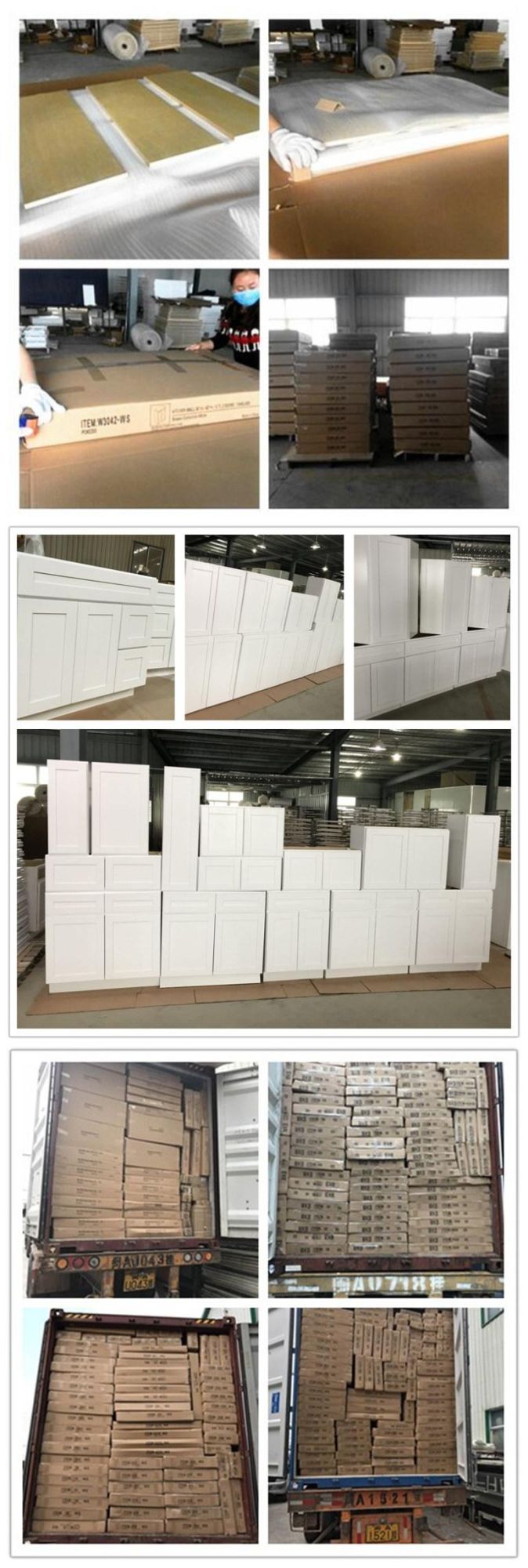 White Shaker Rta Cabinets Birch and Plywood Kitchen Cabinet in Cheap Price