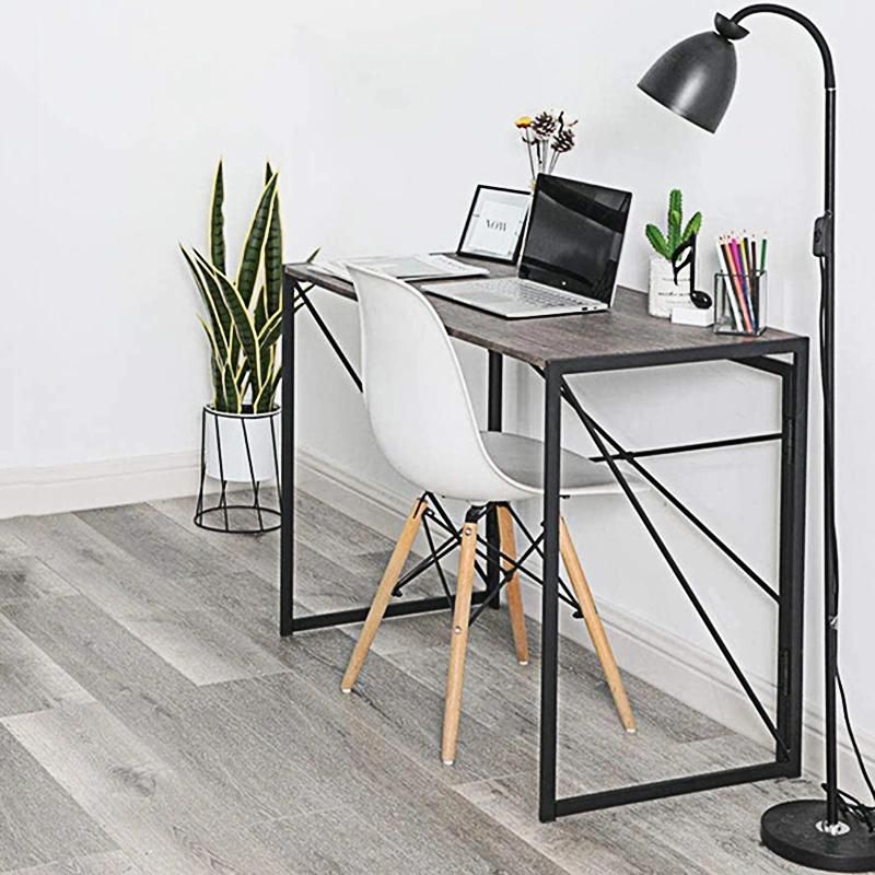 Modern Simple Study Desk Industrial Style Folding Laptop Table Home Work Computer Desk for Small Spaces