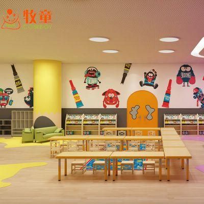 Cowboy Various Style Cabinets Art Material Storage Wooden Kids Furniture for Daycare