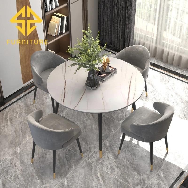 Fashion Coffee Table Chair Set Furniture Dining Room Round Table for 4 People
