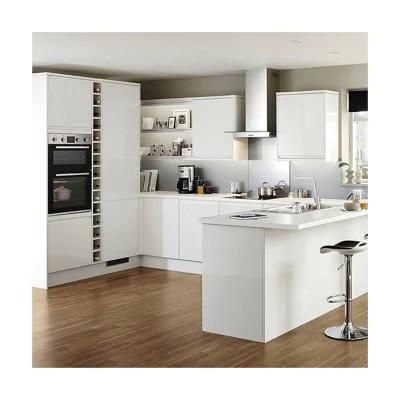 Russia Large Chipboard Modern Face Frame Black and White Fitted Kitchen Modern Kitchen Cabinet