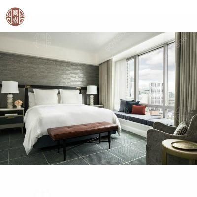 Modern Simple Wooden Standard Hotel Bedroom Guest Room Furniture