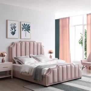 European Luxury Design Bedroom Furniture Modern Leather Upholstered Bed