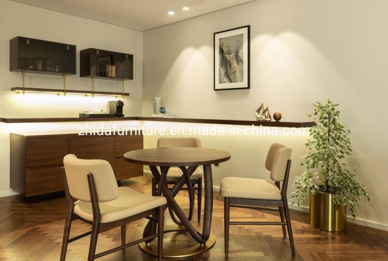 Custom Modern Design Plywood Cover with Wood Veneer Hotel Bedroom Furniture