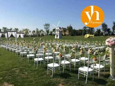 Modern Furniture Banquet Event Wedding Chair Metal Iron Aluminum Chiavari Tiffany Chair Ghost Infinity Chair