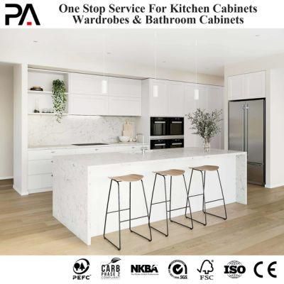 PA Italian Island Style Modular Modern High Gloss Kitchen Cabinets