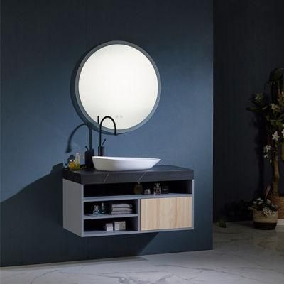 Popular Style Wall Hung Modern Bathroom Basin Cabinet with Mirror (2044)