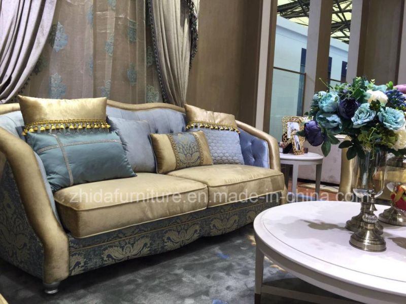 Living Room Modern Antique Design Fabric Home Sofa