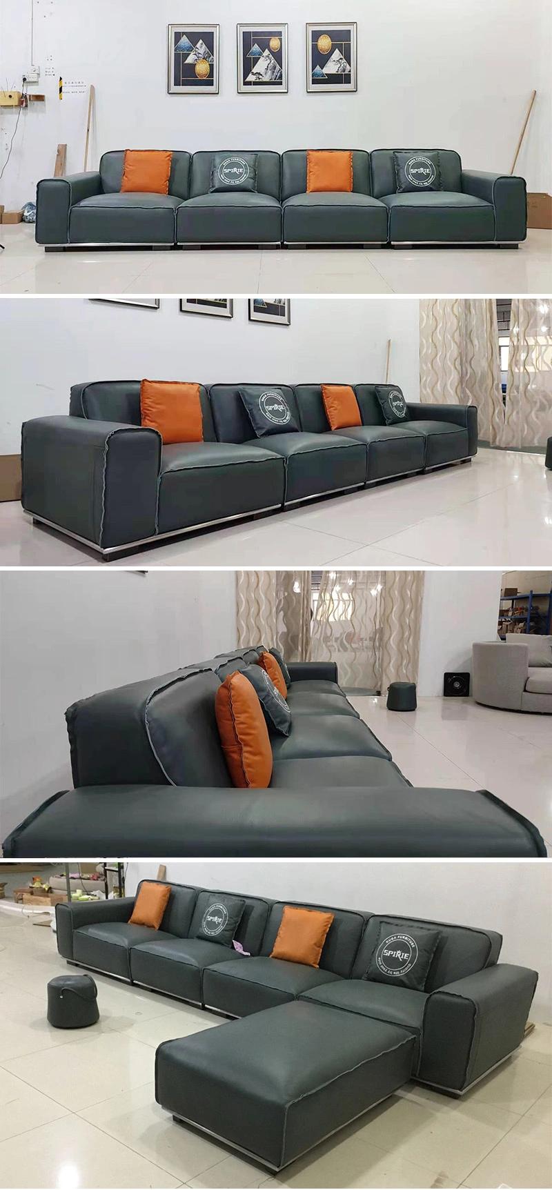 Leisure Fabric Couch Modern Home Leather Sofa for Living Room Furniture 2827