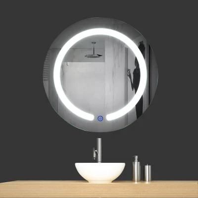 Round Vanity Mirror Anti-Fog Circle Wall Mounted LED Mirror Bathroom Mirror Make up Mirror with Lights