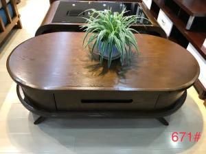 Fashion Furniture Fancy Modern Design European Style Home Goods Storage Solid Wood Wooden Coffee Table with 2 Drawers