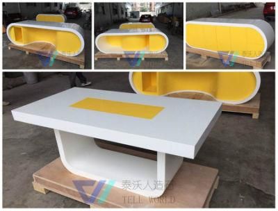 Factory Supply White Yellow Conference Table Office Furniture