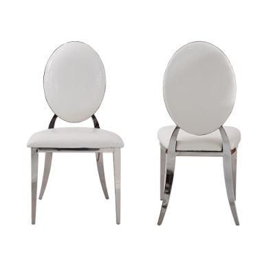 Modern Design Home Hotel Furniture PU Fabric Cushion and Stainless Steel Dining Chair