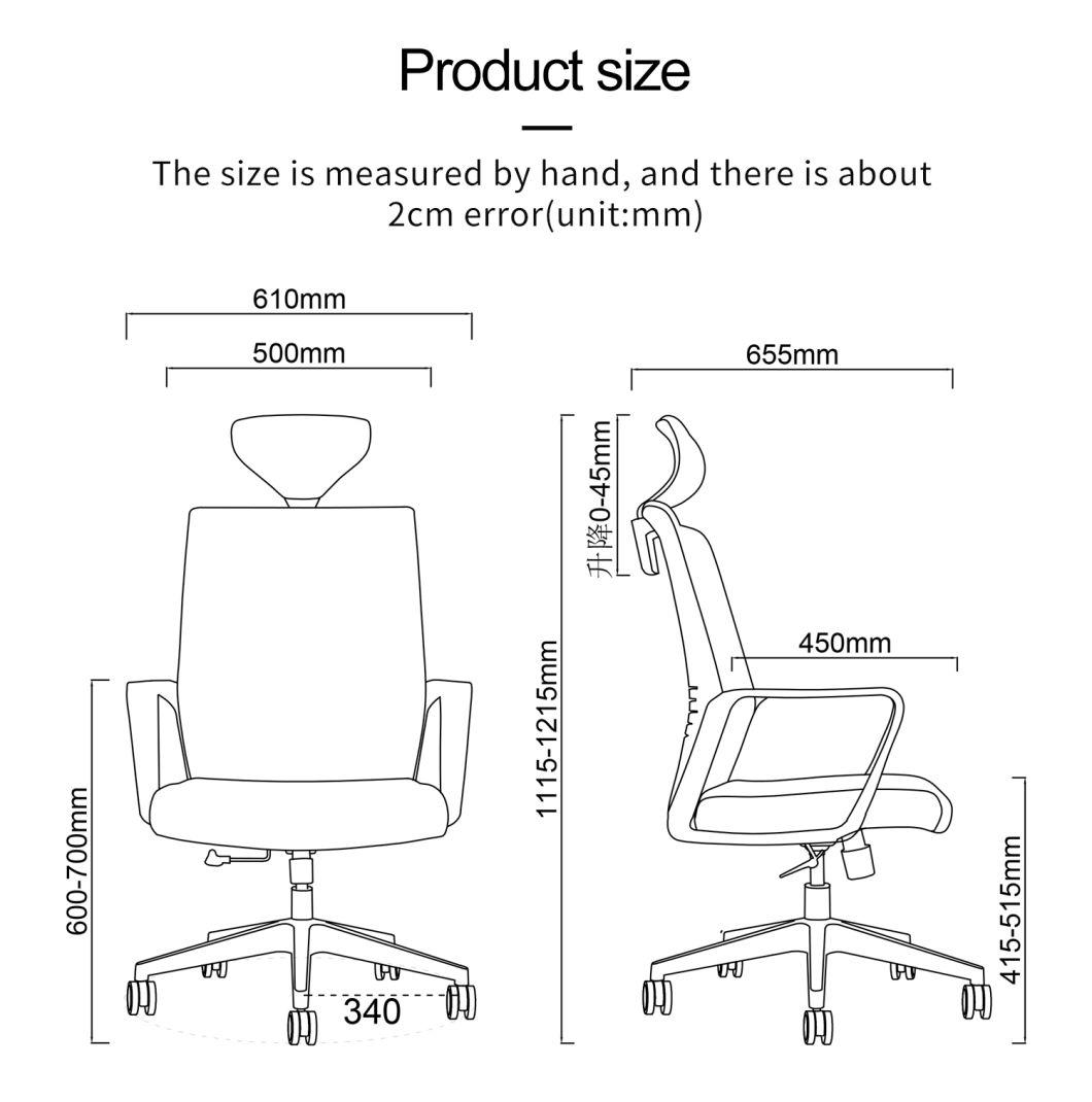 Ergonomic White Task Gaming Visitor Staff Worker Executive Rotating Modern Mesh Chair Office Plastic Wholesales Furniture