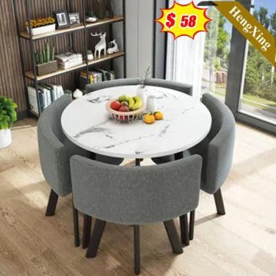 Restaurant Dining Hotel Wedding Event Furniture Luxury Round Table with Marble Top