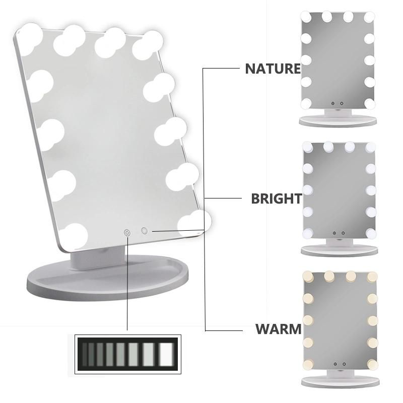 LED Products Table Vanity Hollywood LED Lighted Dressing Room Mirror 12PCS Bulbs