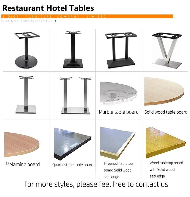 High Quality Luxury Modern Temper Glass Top Marble Base Dining Restaurant Home Hotel Table