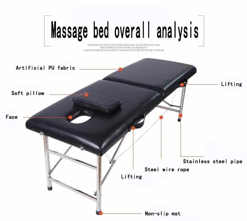 Hot Sale Portable Collapsible Tattoo Beauty Massage Bed High Quality SPA Moxibustion Bed Massage Table