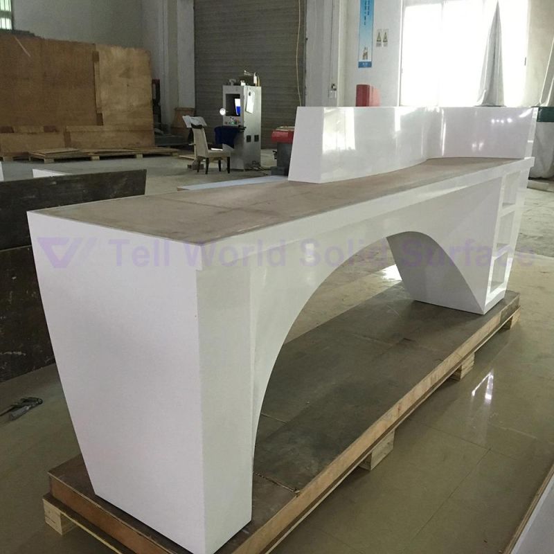 Aritificial Marble Reception Desk Hair Salon Beauty Reception Desk