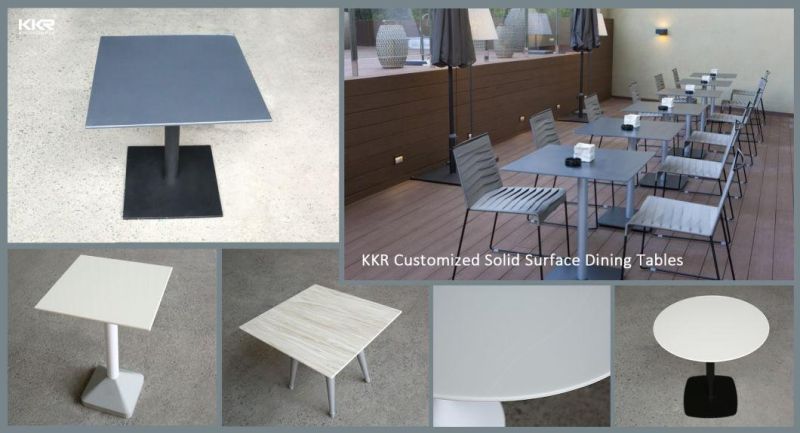 Kkr Colorful Modern Furniture Artificial Stone Stylish Dining Table