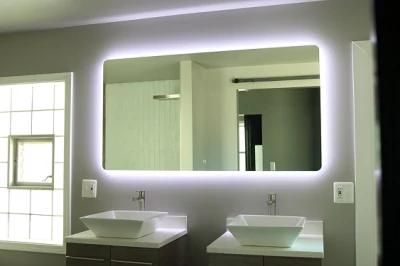 Modern Wall Mounted Home Decor Bathroom LED Lighting Mirror with Defogger for Bathroom