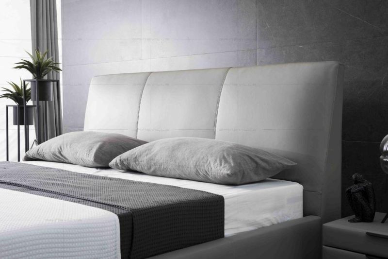 Popular Modern Home Furniture Designed Leather Wall Bed for Bedroom Set Gc1816