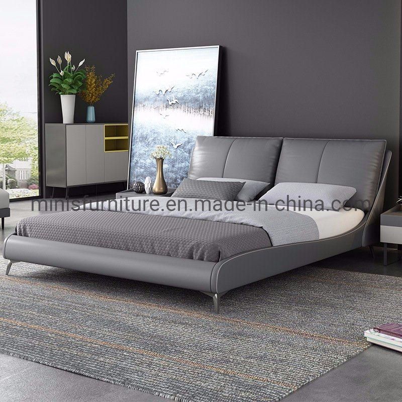 (MN-MB92) Modern Home/Hotel Bedroom Furniture Leather Double Bed