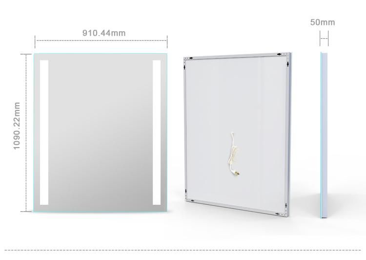 Bevel Frameless Rectangle Wall Mirror Full Length for Bath