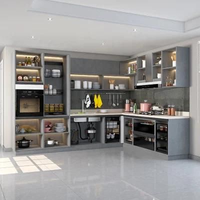 Modern Cheap Kitchen Cabinets Pantry Outside German Wood Furniture Kitchen Cabinet Made in China